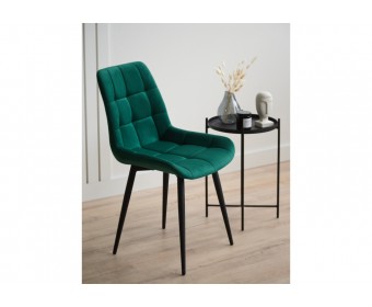 Стул на металлокаркасе Челси 360 К зеленый (zd 667) / черный