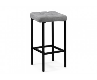 Барный стул Лофт ткань канди грей / черный матовый