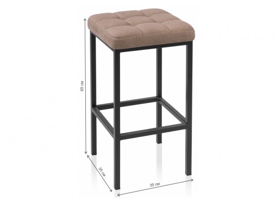 Барный стул Лофт ткань канди мокко / черный матовый в Кургане