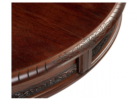 Деревянный стол Альфред круглый орех / коричневая патина в Кургане