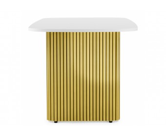 Деревянный стол Бавария B 180 х 90 белая пленка шагрень / золото