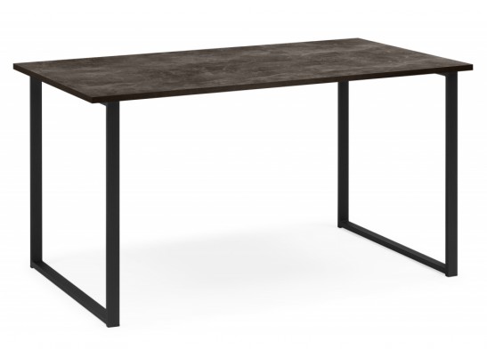 Деревянный стол Лиман 117 х 77 бетон темный / черный матовый в Кургане