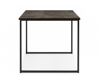 Деревянный стол Лиман 117 х 77 бетон темный / черный матовый