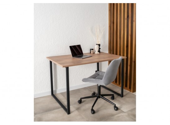 Деревянный стол Лиман 117 х 77 дуб крафт табачный / черный матовый в Кургане