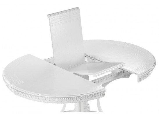 Деревянный стол Нозеан 120(160)х120х76 серебро / белый в Кургане