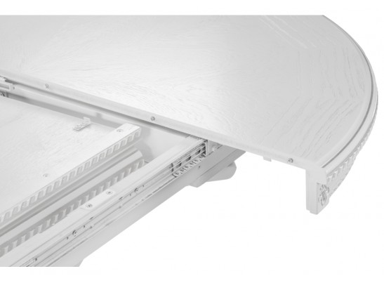 Деревянный стол Нозеан 120(160)х120х76 серебро / белый в Кургане
