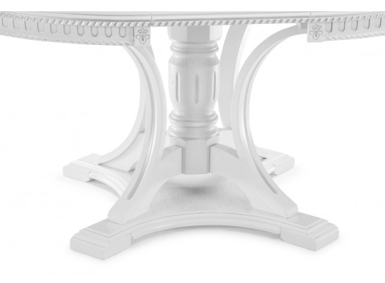 Деревянный стол Нозеан 120(160)х120х76 серебро / белый в Кургане