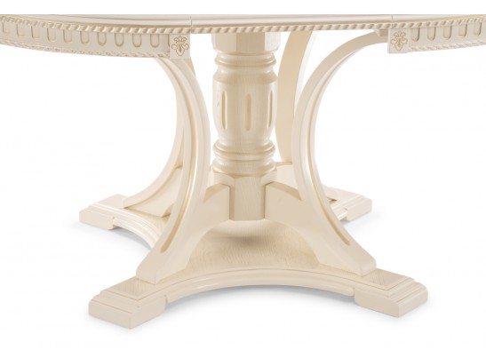 Деревянный стол Нозеан 120(160)х120х76 золото / бежевый в Кургане