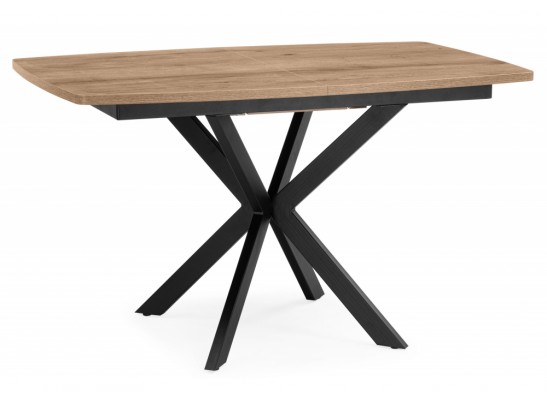 Деревянный стол Палу 130(170)х80 дуб веллингтон / черный