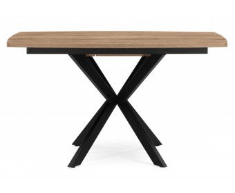 Деревянный стол Палу 130(170)х80 дуб веллингтон / черный