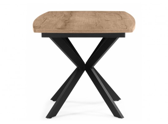 Деревянный стол Палу 130(170)х80 дуб веллингтон / черный