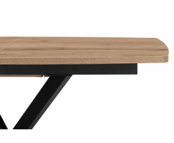 Деревянный стол Палу 130(170)х80 дуб веллингтон / черный