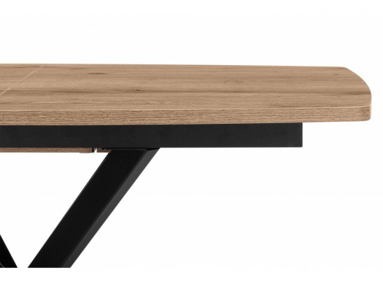 Деревянный стол Палу 130(170)х80 дуб веллингтон / черный