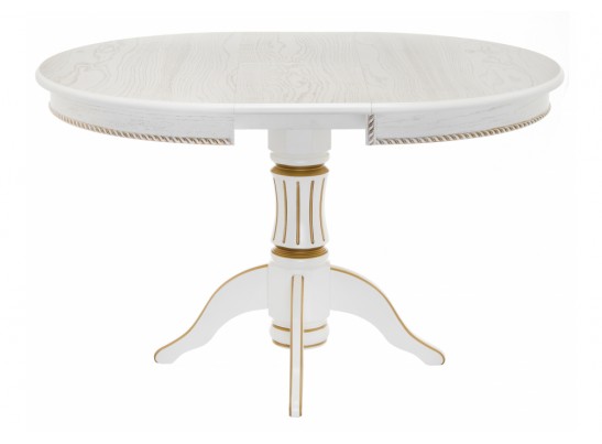 Деревянный стол Павия 100 молочный / золотая патина в Кургане