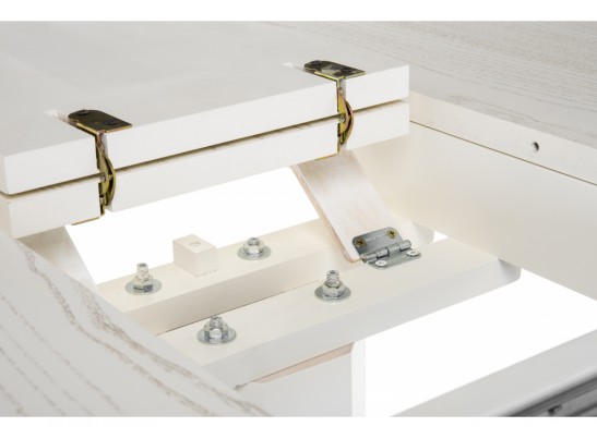 Деревянный стол Павия 100 молочный / золотая патина в Кургане