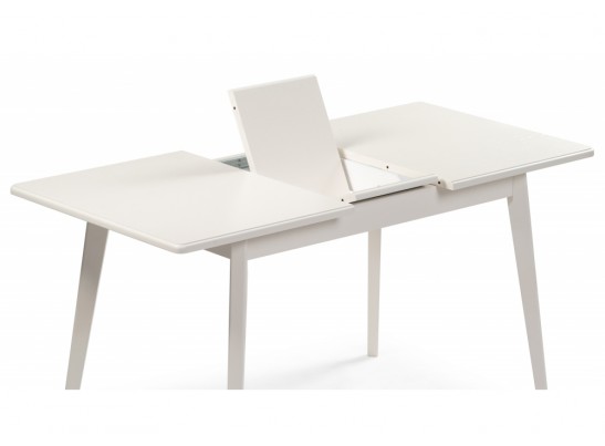 Деревянный стол Улаинс 110(140)х68х75 прямоугольный слоновая кость в Кургане