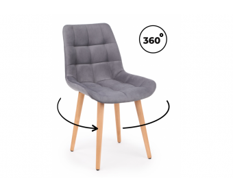 Деревянный стул Челси 360 темно-серый (zd 995) / светлое дерево
