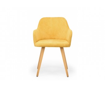 Деревянный стул Инфини горчичный (ocean 016) / светлое дерево