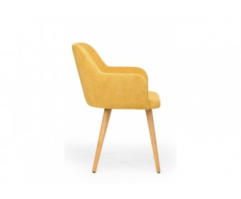 Деревянный стул Инфини горчичный (ocean 016) / светлое дерево