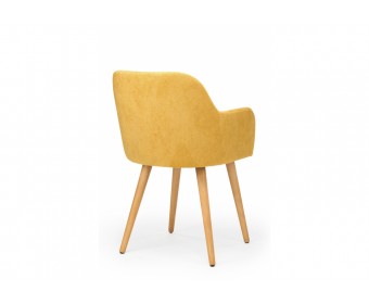 Деревянный стул Инфини горчичный (ocean 016) / светлое дерево