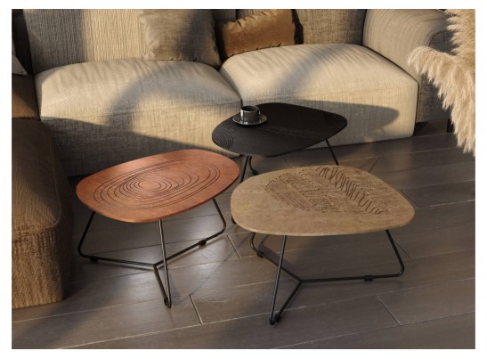 Журнальный столик SHT-CT52-3 кариф / черный муар в Кургане