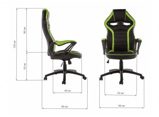 Компьютерное кресло Monza черное / зеленое в Кургане