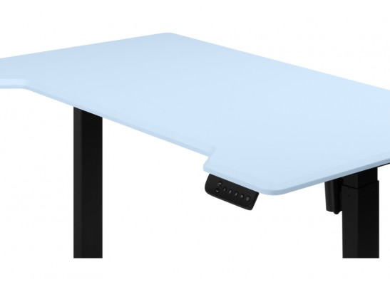 Компьютерный стол Маркос 140х80 голубой / черный в Кургане