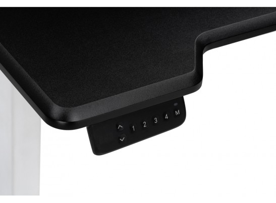 Компьютерный стол Маркос с механизмом подъема 120х75х75 черная шагрень / белый в Кургане