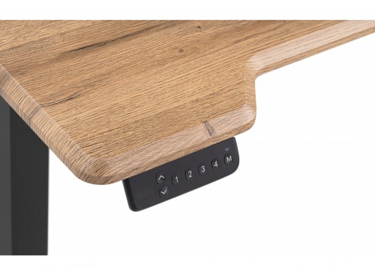 Компьютерный стол Маркос с механизмом подъема 120х75х75 дуб вотан / черный в Кургане