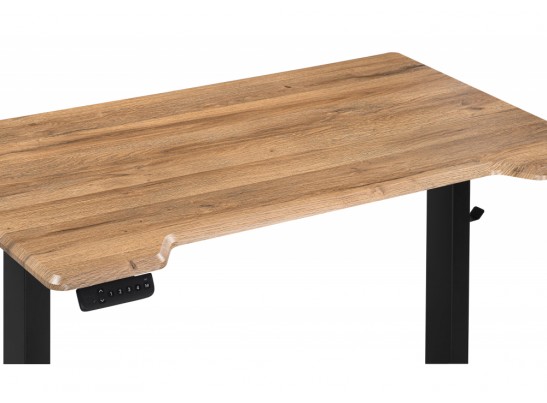 Компьютерный стол Маркос с механизмом подъема 120х75х75 дуб вотан / черный в Кургане