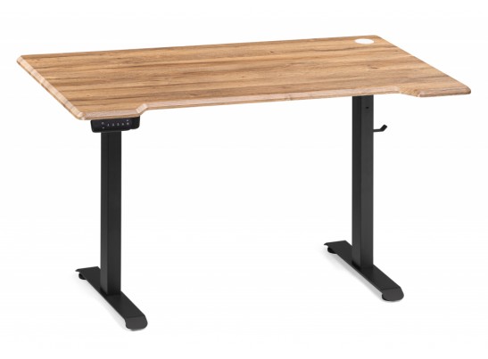 Компьютерный стол Маркос с механизмом подъема 140х80х75 дуб вотан / черный в Кургане