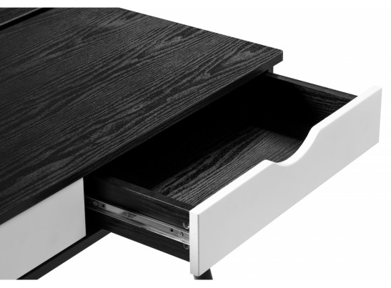 Компьютерный стол Soho black grained / white в Кургане