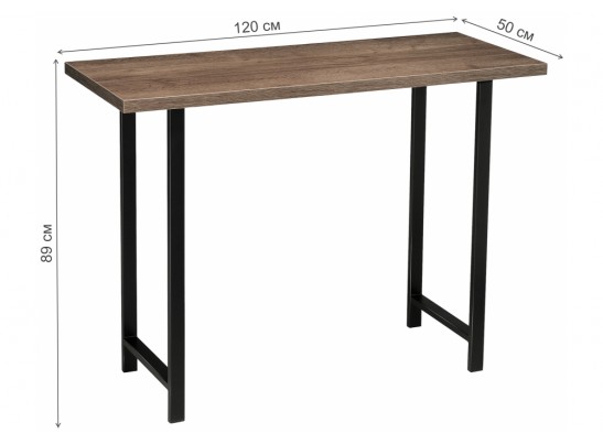 Консольный столик Пегас дуб галифакс / черный матовый в Кургане