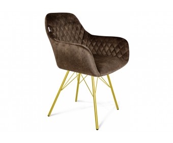 Кресло Sheffilton SHT-ST38/S37 кофейный трюфель / золото