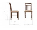 Обеденная группа Ludon (стол и 4 стула) espresso / beige в Кургане
