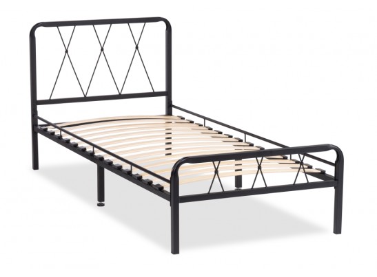 Односпальная кровать Иоханна 18 90х200 черная в Кургане
