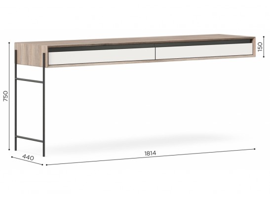 Письменный стол Электра вяз дымчатый / белый в Кургане