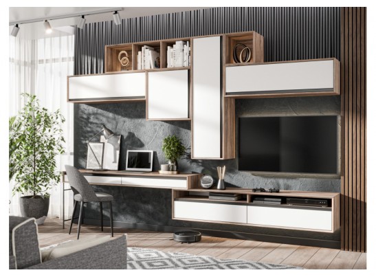 Письменный стол Электра вяз дымчатый / белый в Кургане