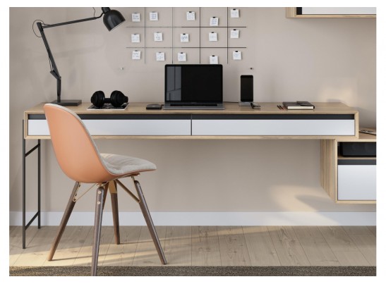 Письменный стол Электра вяз дымчатый / белый в Кургане