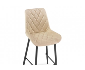 Полубарный стул Баодин велюр бежевый / черный