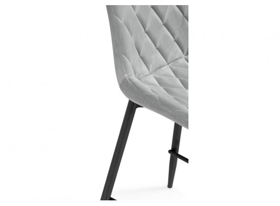 Полубарный стул Баодин велюр светло-серый / черный в Кургане