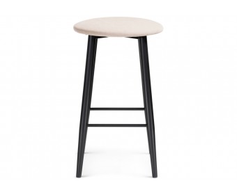 Полубарный стул Гангток катания айвори / черный матовый