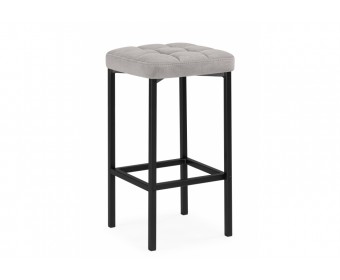 Полубарный стул Лофт серый (катания сильвер) / черный