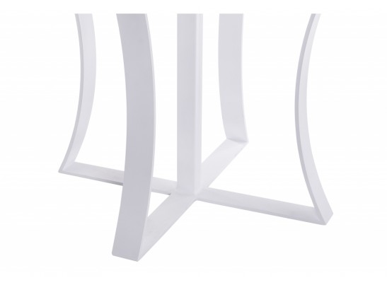 Стеклянный стол Нейтон мрамор белый / белый в Кургане