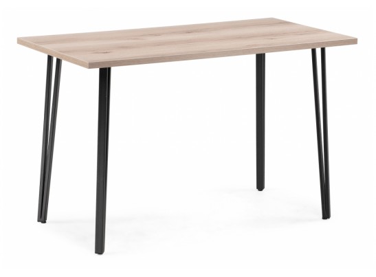 Стол Денвер Лофт 120 25 мм дуб делано светлый / черный матовый в Кургане