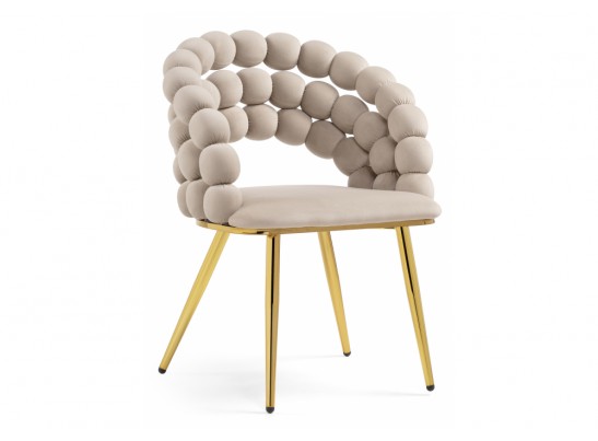 Стул на металлокаркасе Ball beige / gold в Кургане