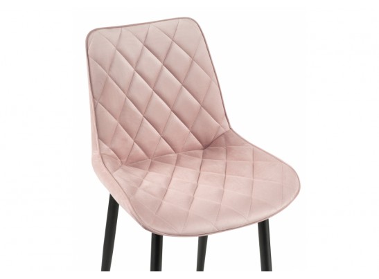 Стул на металлокаркасе Баодин велюр розовый / черный в Кургане