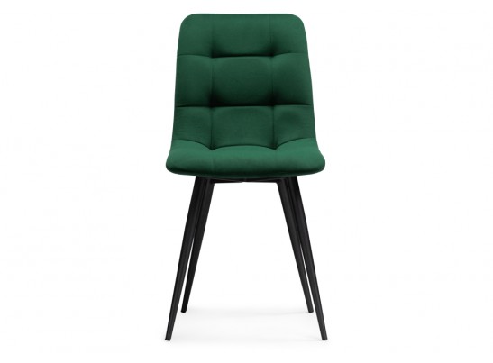 Стул на металлокаркасе Чилли К велюр зеленый / черный в Кургане