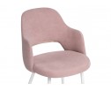 Стул на металлокаркасе Гутрид прошивка ромбы сзади пыльно-розовый / белый в Кургане