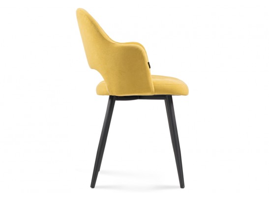 Стул на металлокаркасе Гутрид ромбы спереди горчичный / черный в Кургане